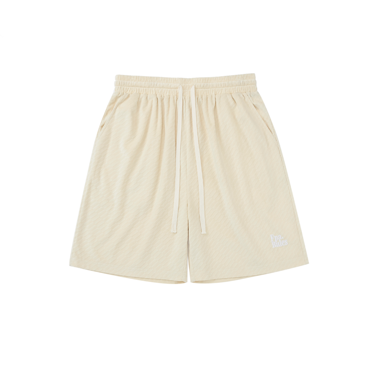 FPA Brushed Twill Textured Embroidered Shorts Summer Chinese Street Style Loose Casual Straight-Leg Mid-Length Shorts