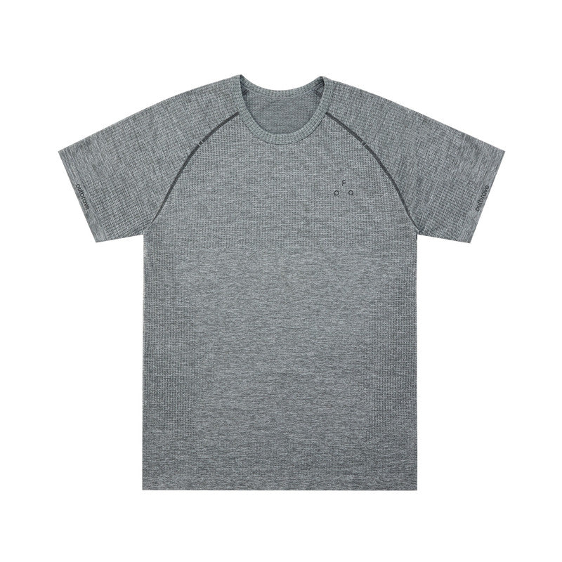 FPA One-Piece Knit Contrast Color Hasselblad Logo Short Sleeve Summer Round Neck Slim Fit Casual Fitness Outdoor Sports T-Shirt for Men