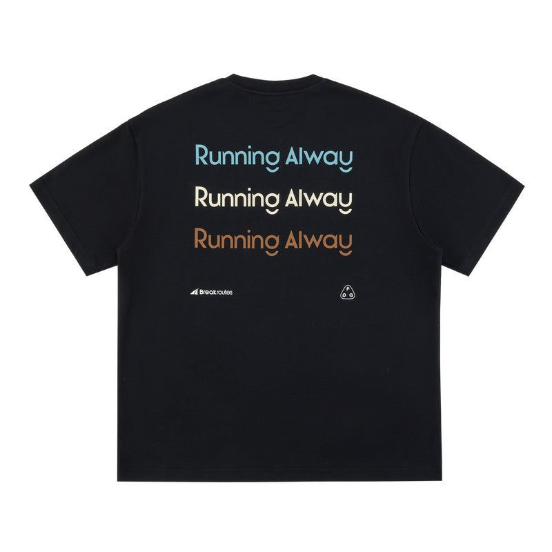 FPA Brand Slogan Contrast Color Short Sleeve Cool & Quick-Dry Outdoor Sports Casual Round Neck Summer Couple T-Shirt