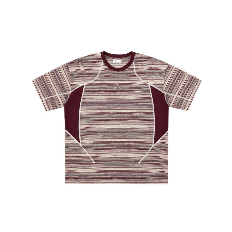 FPA Striped Color-Block Short Sleeve T-Shirt for Men and Women, Outdoor Sports Casual Summer Tee