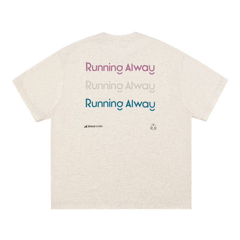 FPA Brand Slogan Contrast Color Short Sleeve Cool & Quick-Dry Outdoor Sports Casual Round Neck Summer Couple T-Shirt