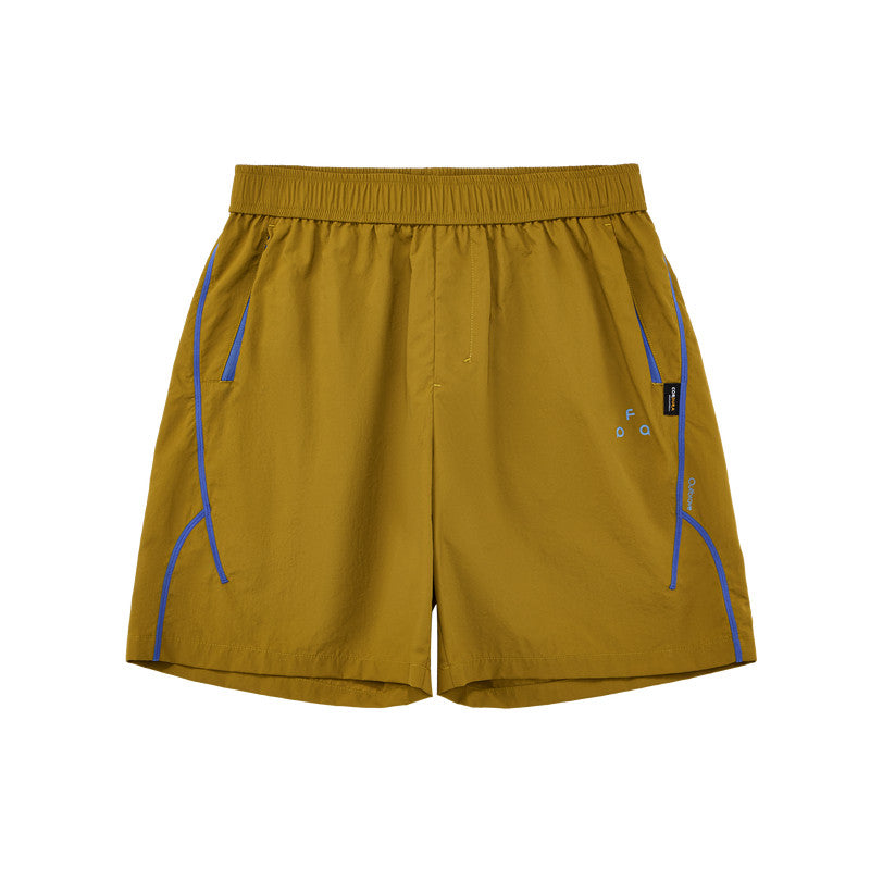 FPA Outdoor Lightweight Sports Contrast Color Water-Repellent Tear-Resistant Shorts Summer Pocket Zipper Hasso Five-Point Shorts for Men
