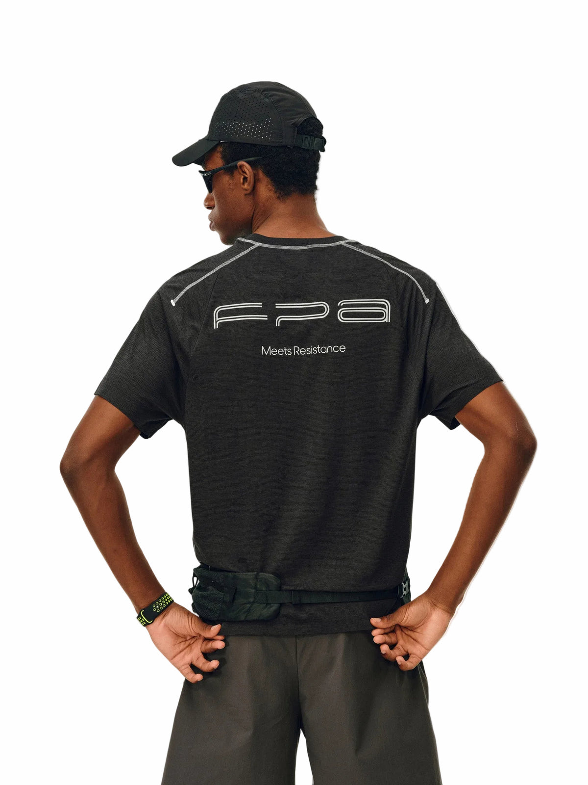 FPA Cationic Quick-Dry Antibacterial Sports Short Sleeve T-Shirt with Hasso Line, Minimalist Design Outdoor Summer Crew Neck Tee for Men