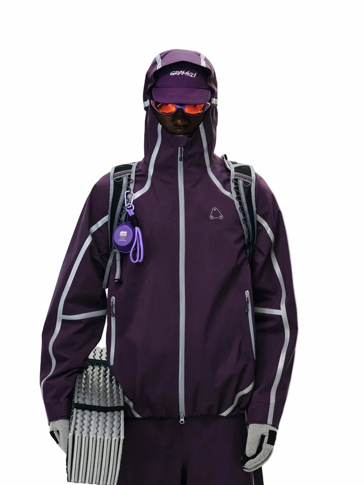 FPA Outdoor 3-Layer Waterproof Hiking Jacket with Seam-Sealed Construction