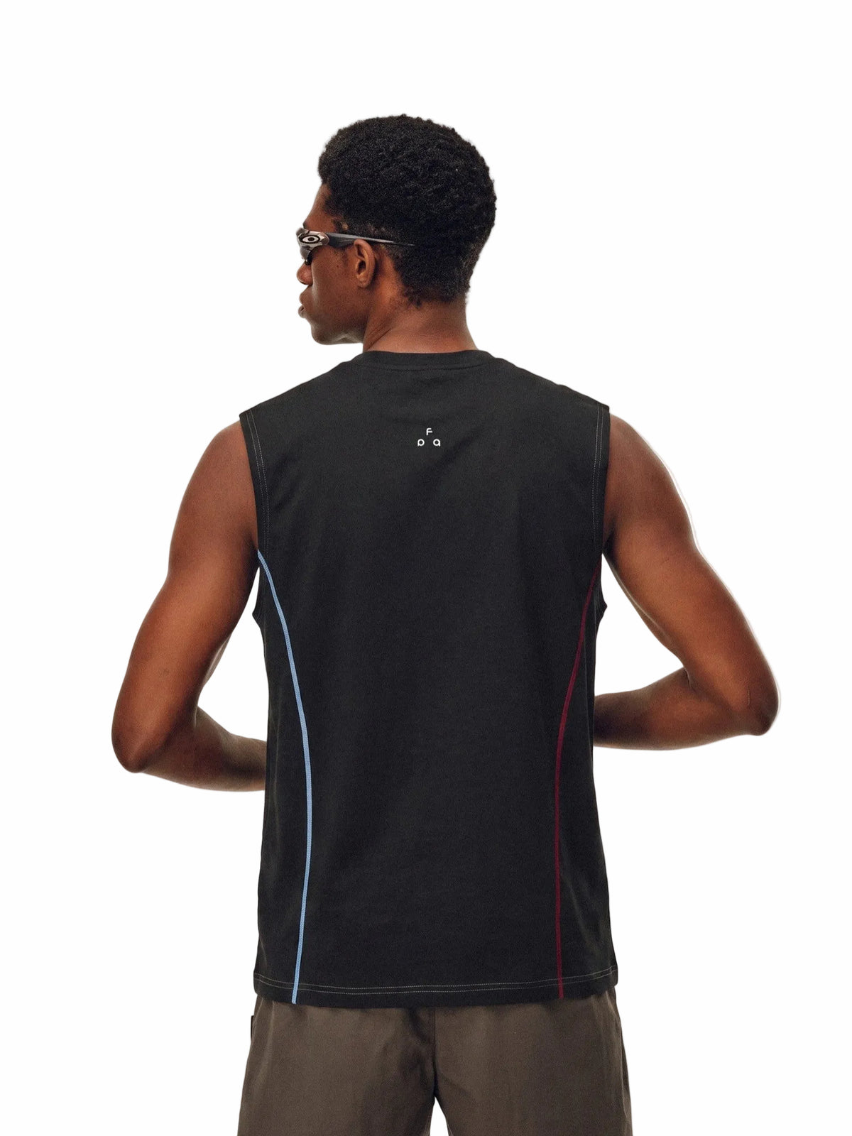 FPA Coolmax Color-Block Fitness Casual Vest Summer Basic Logo Outdoor Running Sleeveless T-Shirt for Men