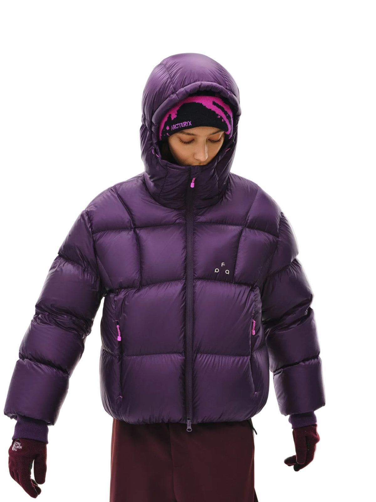 FPA 800FP 95% White Duck Down Women's Hooded Down Jacket, Winter Thick Warm Outdoor Coat