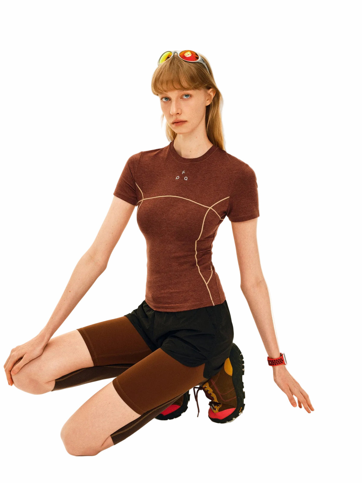FPA 7A Antibacterial Breathable Quick-Dry Athletic Short Sleeve Summer Outdoor Basic Crew Neck Fitted T-Shirt for Women
