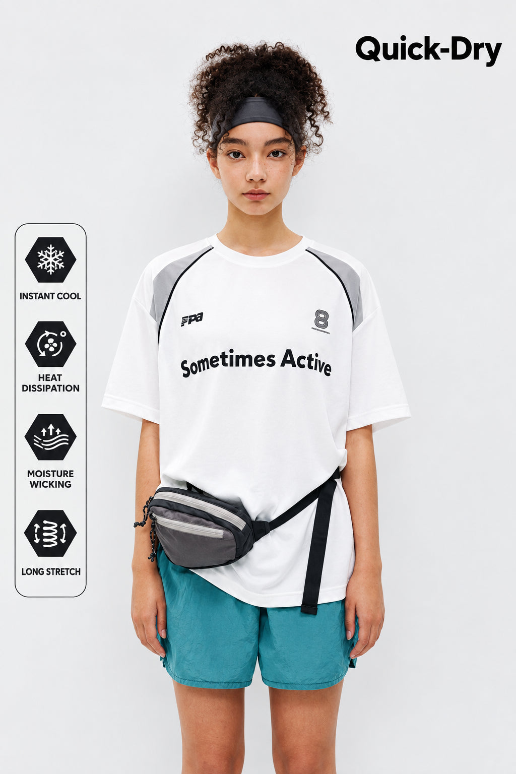 FPA Quick-Dry Breathable Mesh Sports Short Sleeve T-Shirt - Summer Chinese Streetwear Loose Round Neck Casual Fitness Tee for Men