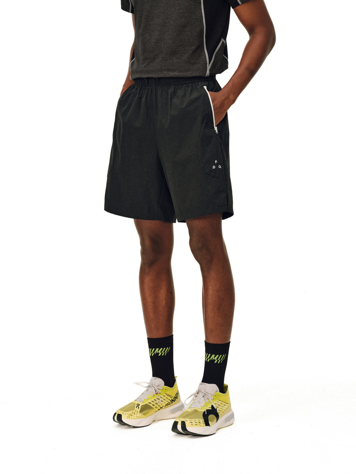 FPA Color-Block Athletic Shorts with Curved Training Design – Lightweight Outdoor Fitness Shorts for Couples, Summer Casual Pants for Men
