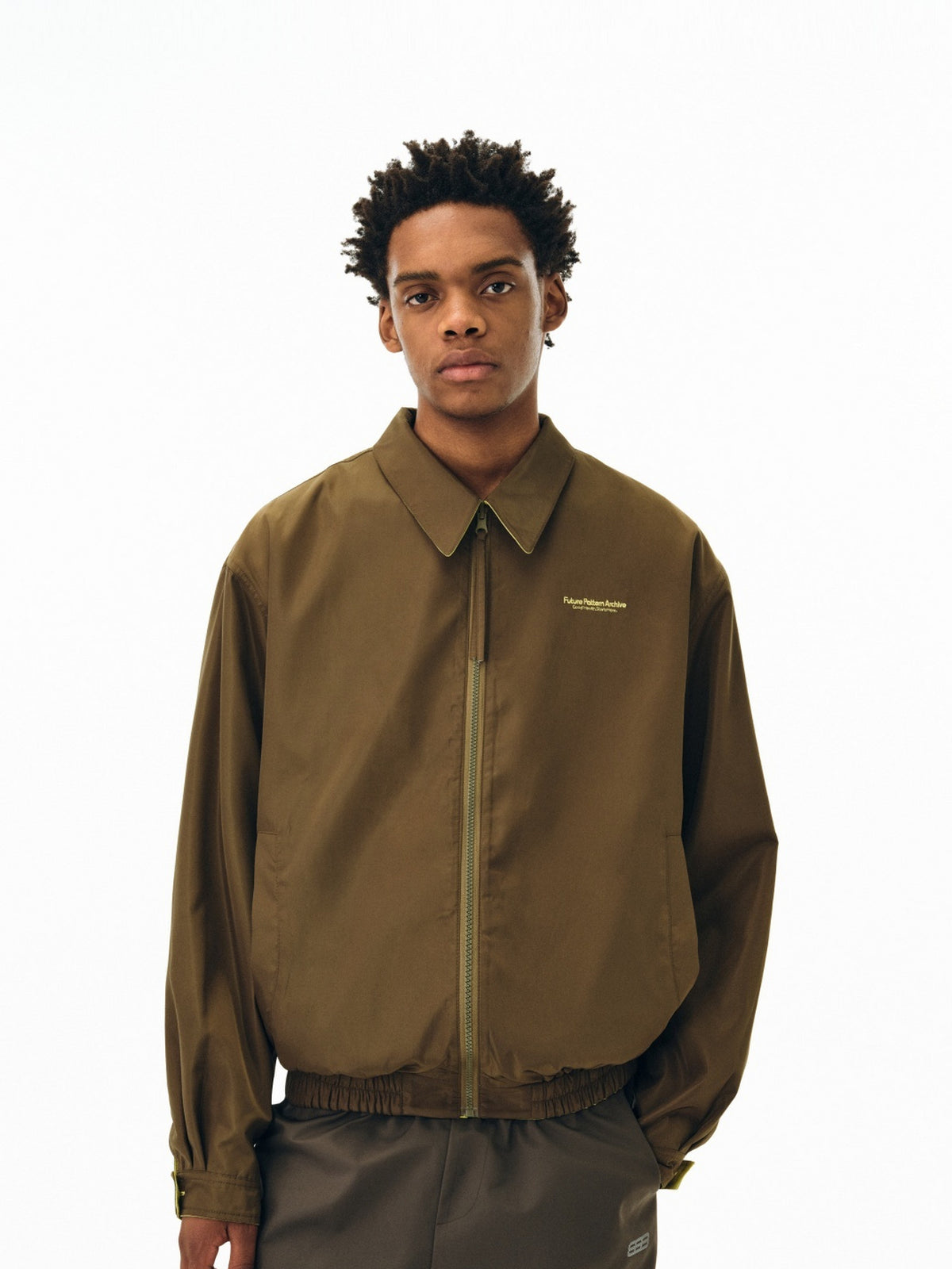 FPA Reversible Fine Stripe Soccer Collar Jacket – Loose Fit Lightweight Spring/Fall Coat