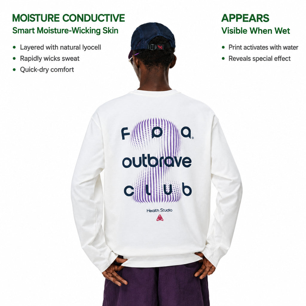 FPA Unidirectional Moisture-Wicking Sports Printed Long-Sleeve Top