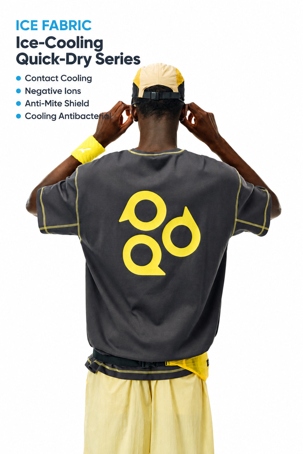 FPA Cool-Touch Antibacterial Quick-Dry Short-Sleeve T-Shirt with Hasu Line Logo - Unisex Summer Loose Fit Streetwear Couple Tee