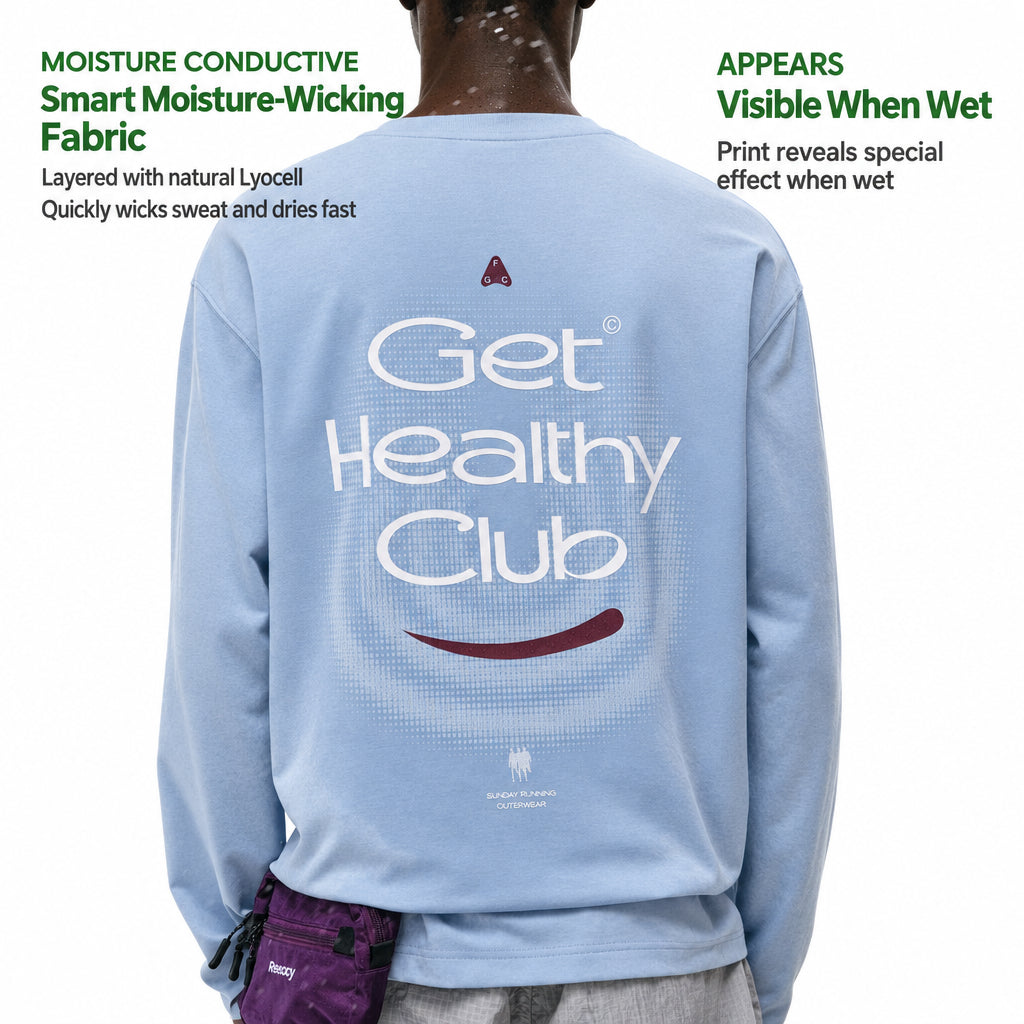FPA Women's and Men's Long Sleeve T-Shirt with Moisture-Wicking, Quick-Dry, Water-Activated Print, Autumn Sports Top, Couple Matching Style