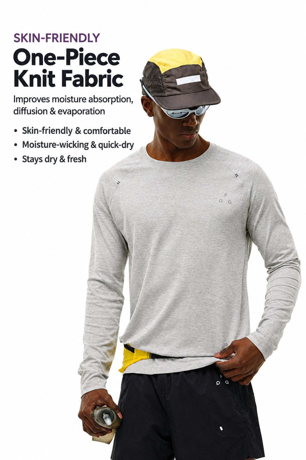 FPA Seamless Knit Long-Sleeve Training Tee 2026 New Premium Design Crew Neck Outdoor Quick-Dry Fitness Shirt for Men