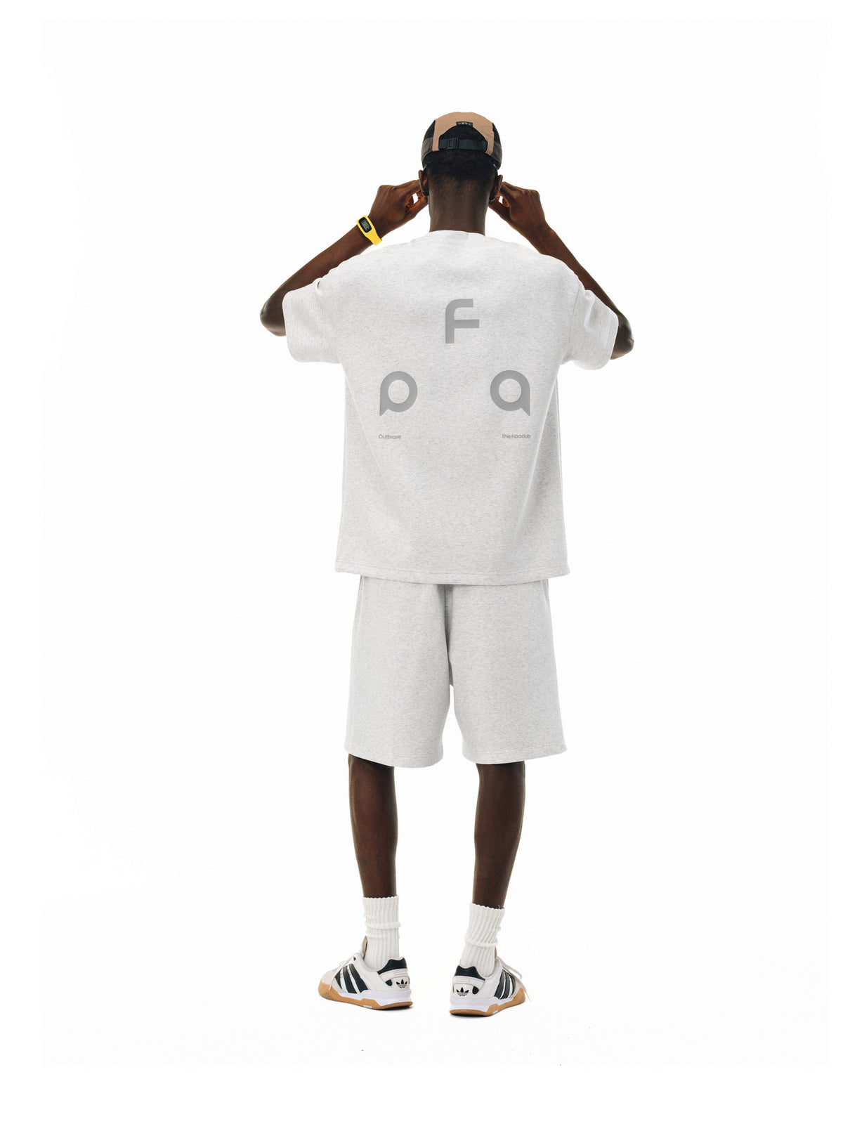 FPA Double-Layer Air Layer Anti-Pilling Cool-Touch Special Yarn Logo Short Sleeve Unisex Loose Summer T-Shirt