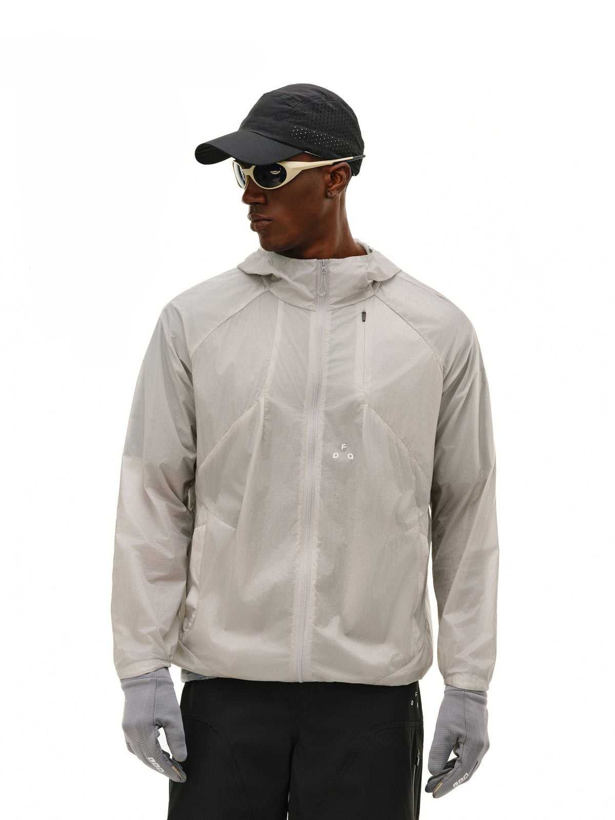 FPA Water-Repellent Textured Crinkle Hooded Multi-Zip Sun Protection Jacket - Summer Outdoor Lightweight UV Jacket