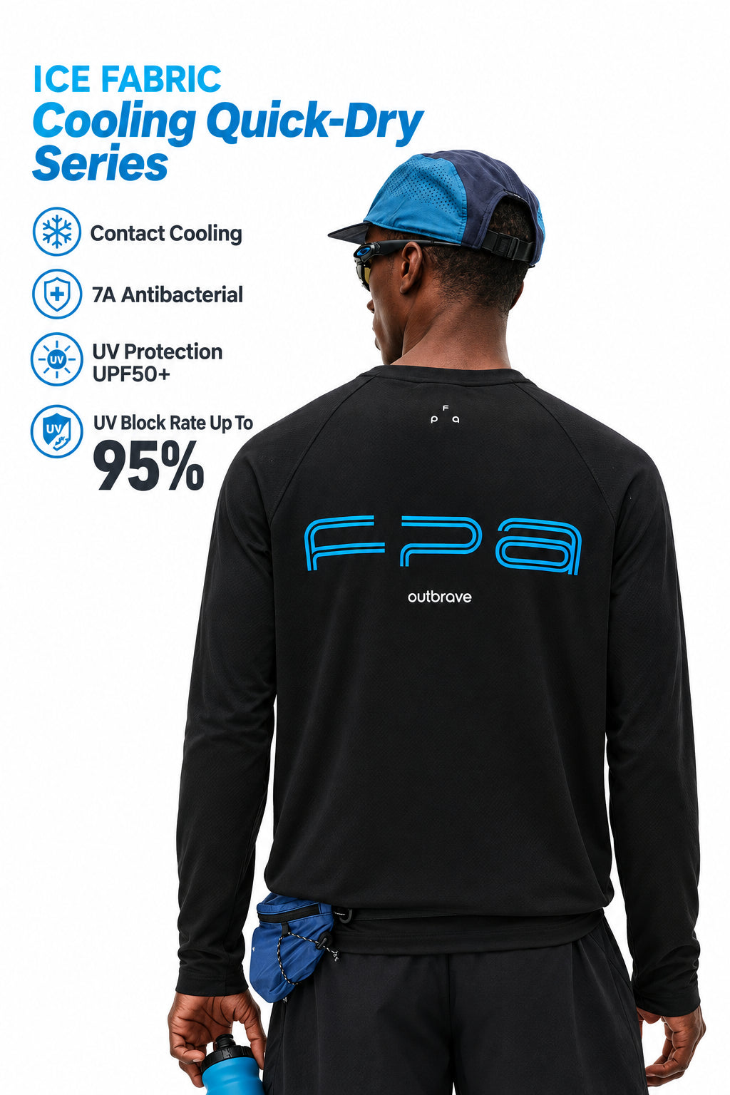 FPA Cool-Touch Quick-Dry 7A Antibacterial UPF50+ Long-Sleeve Spring Casual Couple Outdoor Sports Sun-Protection T-Shirt