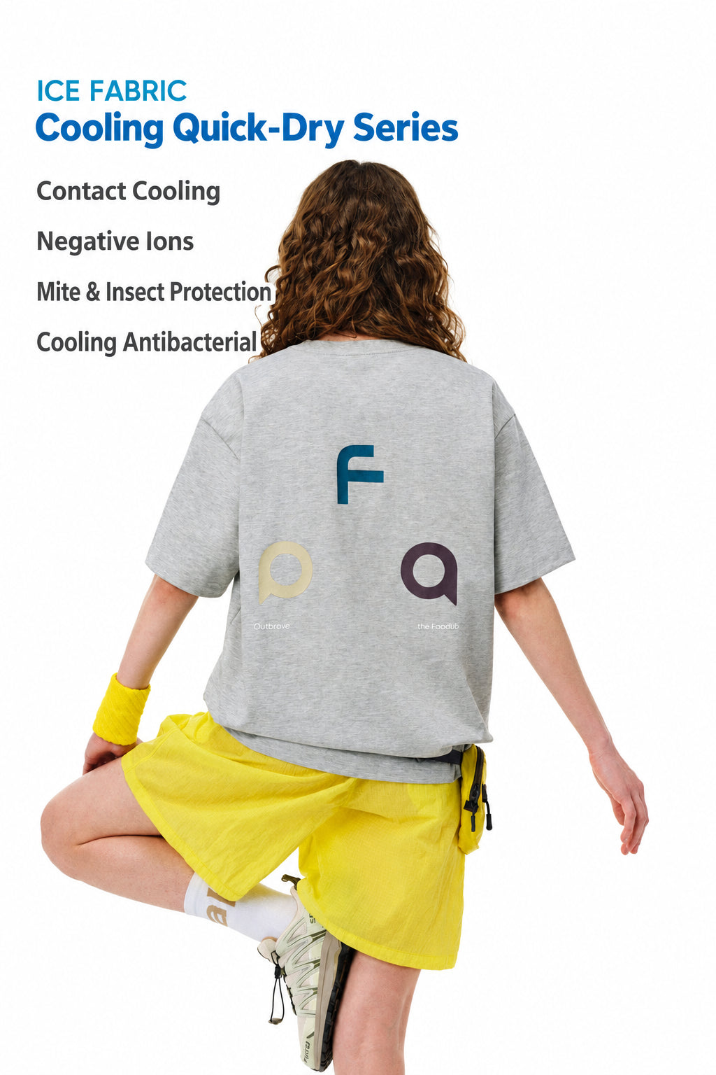 FPA Ice Cream Color Block Triangle Logo Athletic Quick-Dry Antimicrobial Short Sleeve T-Shirt - National Trend Summer Basic Logo Tee