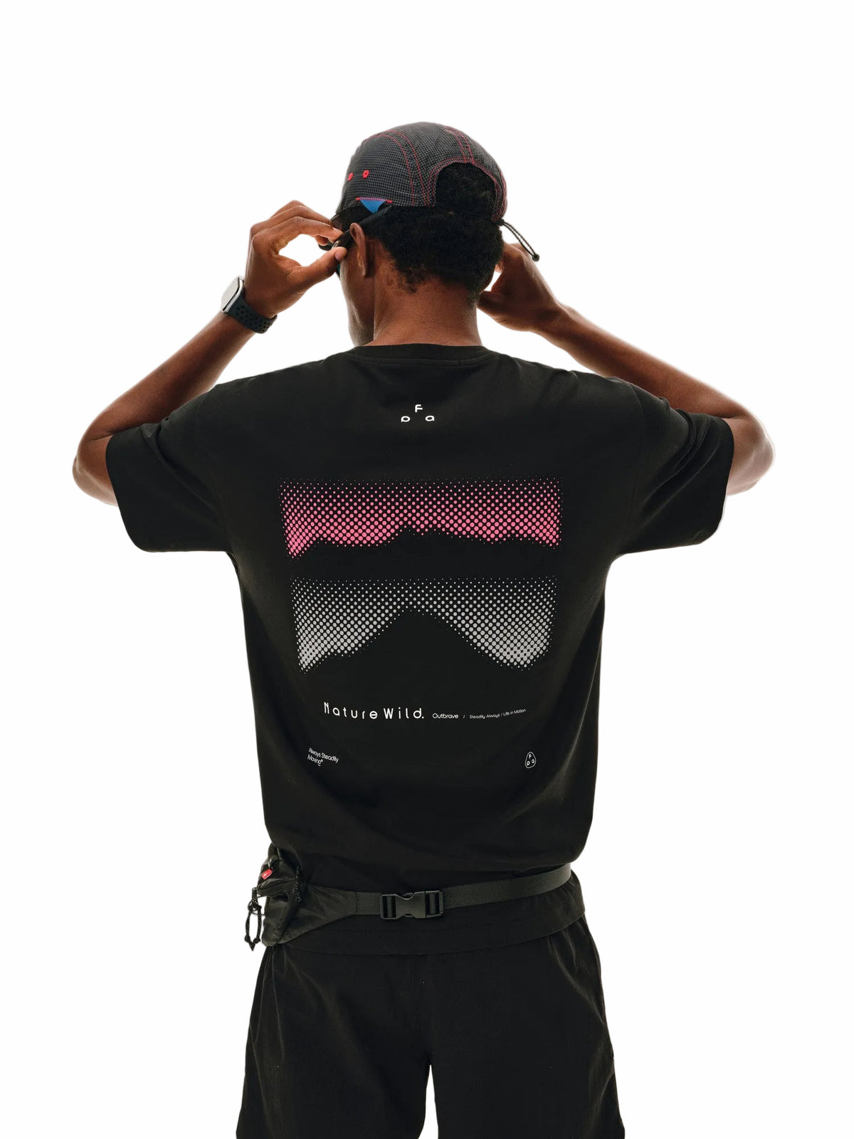 FPA COOLMAX Mountain Wave Gradient Short Sleeve T-Shirt - Summer Cool & Quick-Dry Breathable Crew Neck Unisex Tee