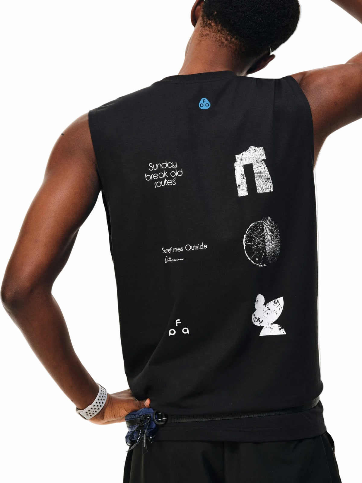 FPA COOLMAX Natural Energy Graphic Text Sports Vest for Fitness Running Outdoor Sleeveless T-Shirt