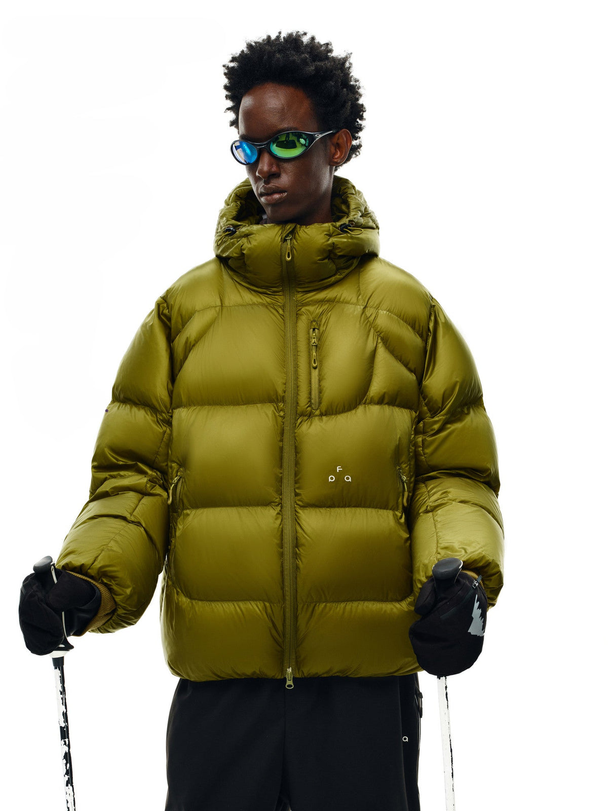 FPA 800FP 95% White Duck Down Cicada Wing Quilted Semi-Translucent Shiny Structured Hooded Down Jacket Winter Coat