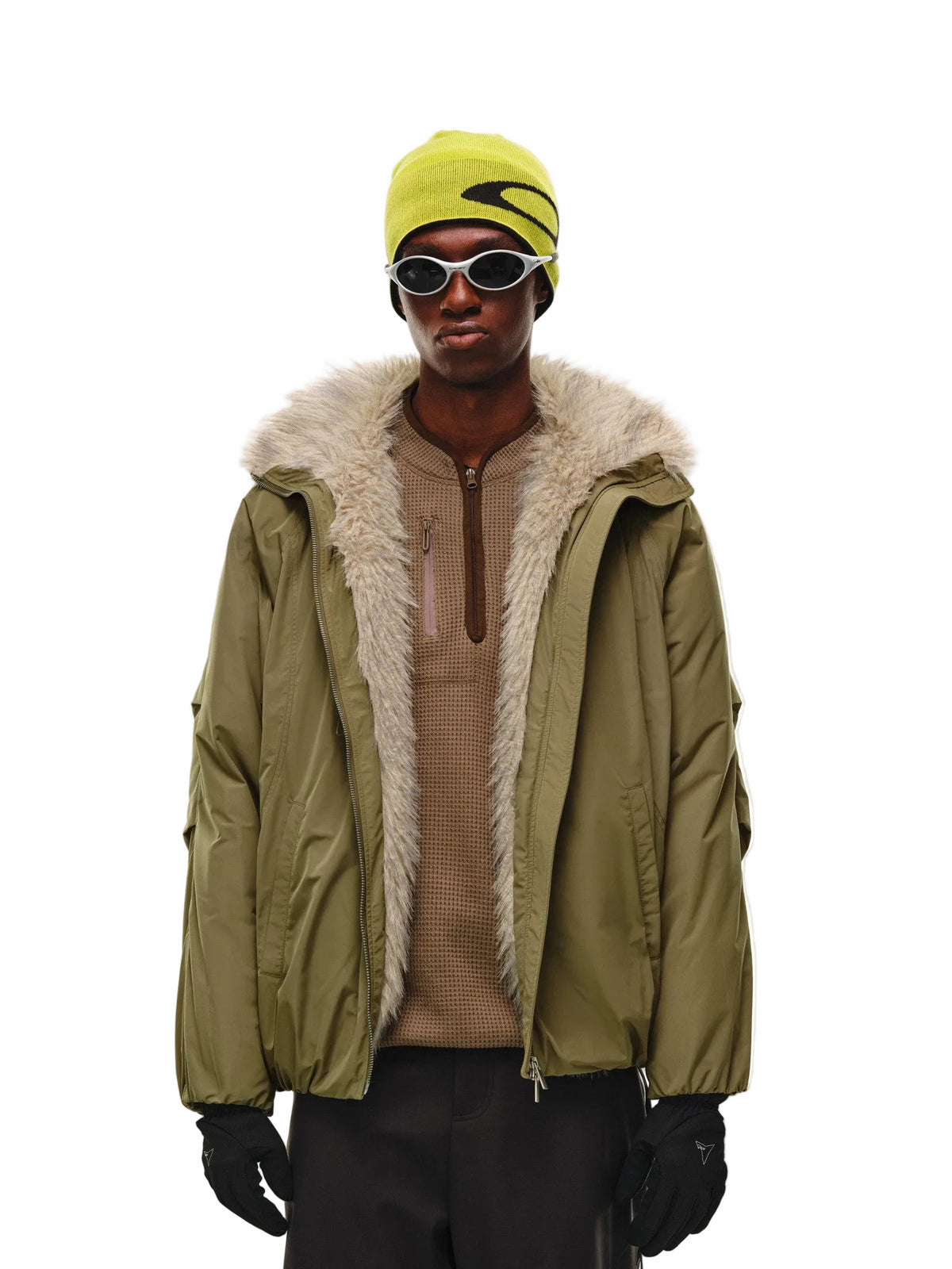 FPA Structured Fur Collar Down Jacket – Chinese Streetwear Trend, High-End Casual Unisex Winter Warm Down Coat for Men