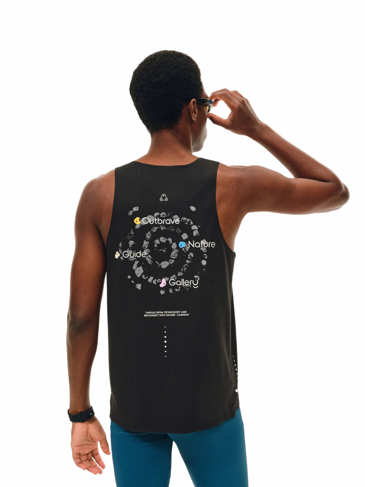FPA COOLMAX Modal Climbing Sports Seam-Sealed Printed Reflective Sleeveless Vest Summer Cool-Touch Tank Top