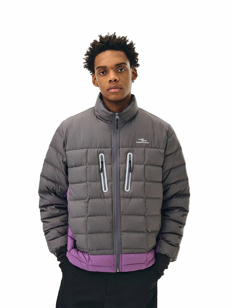 FPA 90% White Duck Down Three-Proof Paneled Double-Zip Winter Puffer Jacket, Windproof, Chinese Streetwear, Couple Style