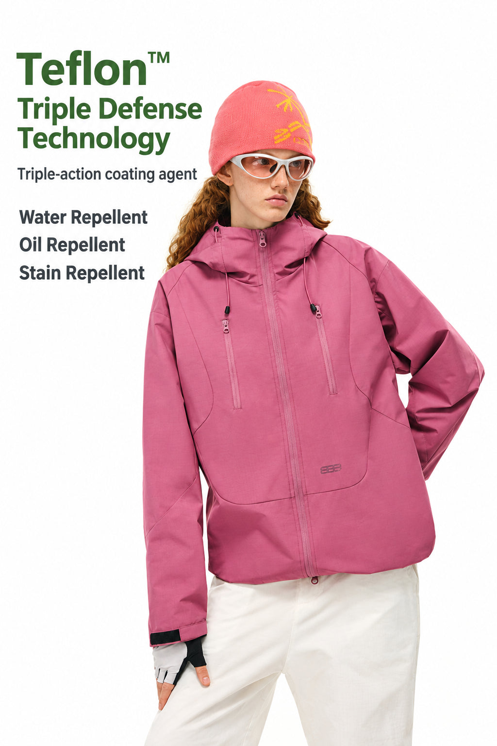 FPA Double-Zip Hooded Structured Shell Jacket – Chinese Streetwear Outdoor Windbreaker for Couples