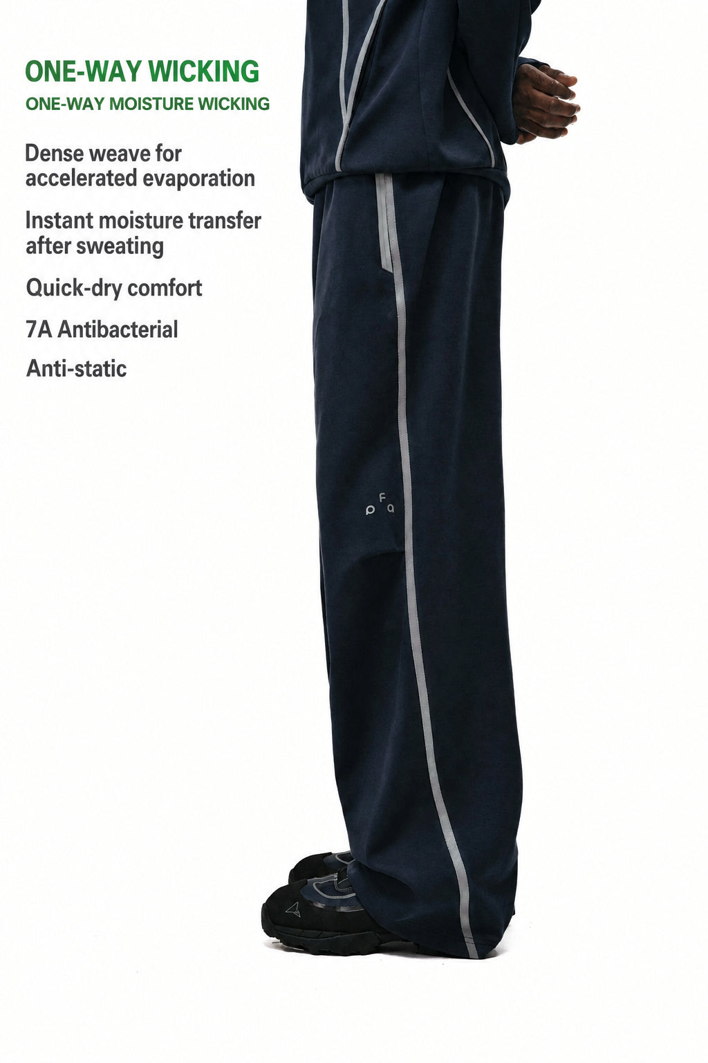 FPA Moisture-Wicking 7A Antibacterial Thermal Breathable Casual Sweatpants – Spring/Autumn Loose Straight-Leg Chinese Streetwear Long Pants