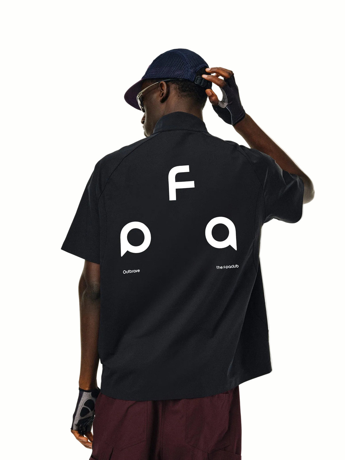 FPA Quick-Dry Cooling UPF50+ Sun Protection Short Sleeve Summer Half-Zip Half-Turtleneck Couple's National Trend Sports T-Shirt