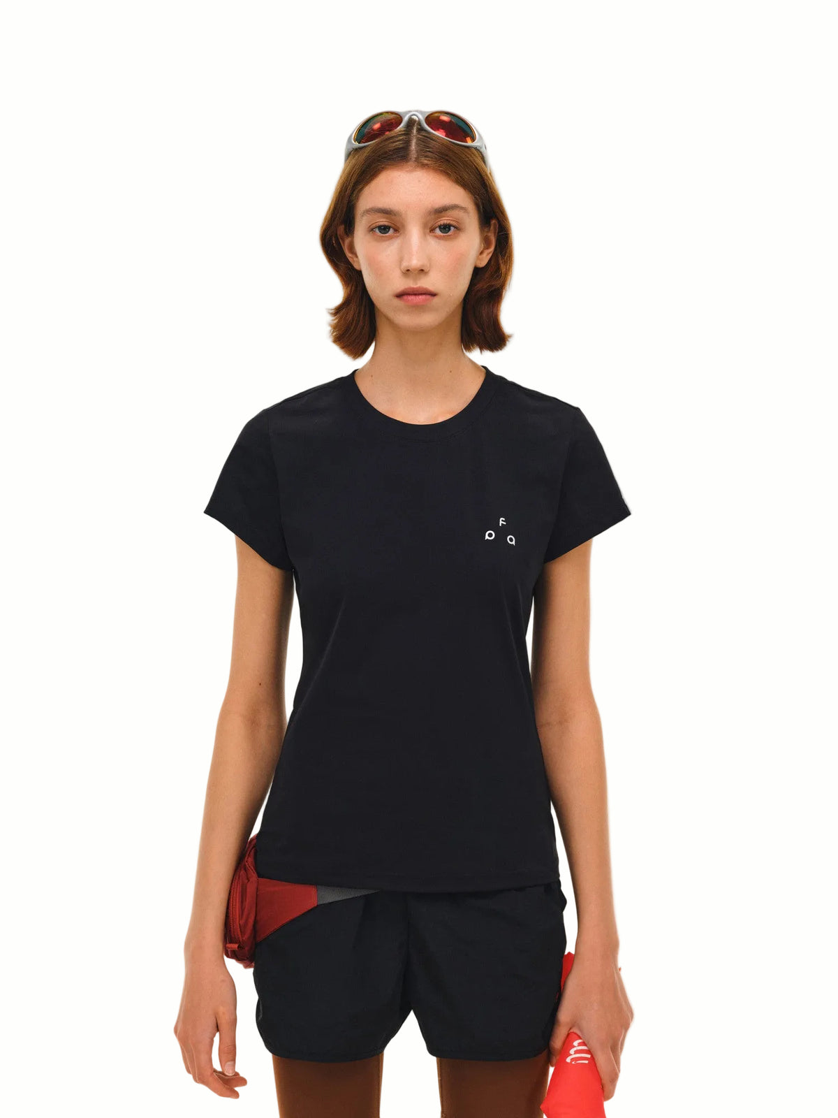 FPA Women's Quick-Dry Basic Short Sleeve T-Shirt for Summer, Moisture-Wicking, Outdoor Sports, Running, Fitness, Slim Fit, Black