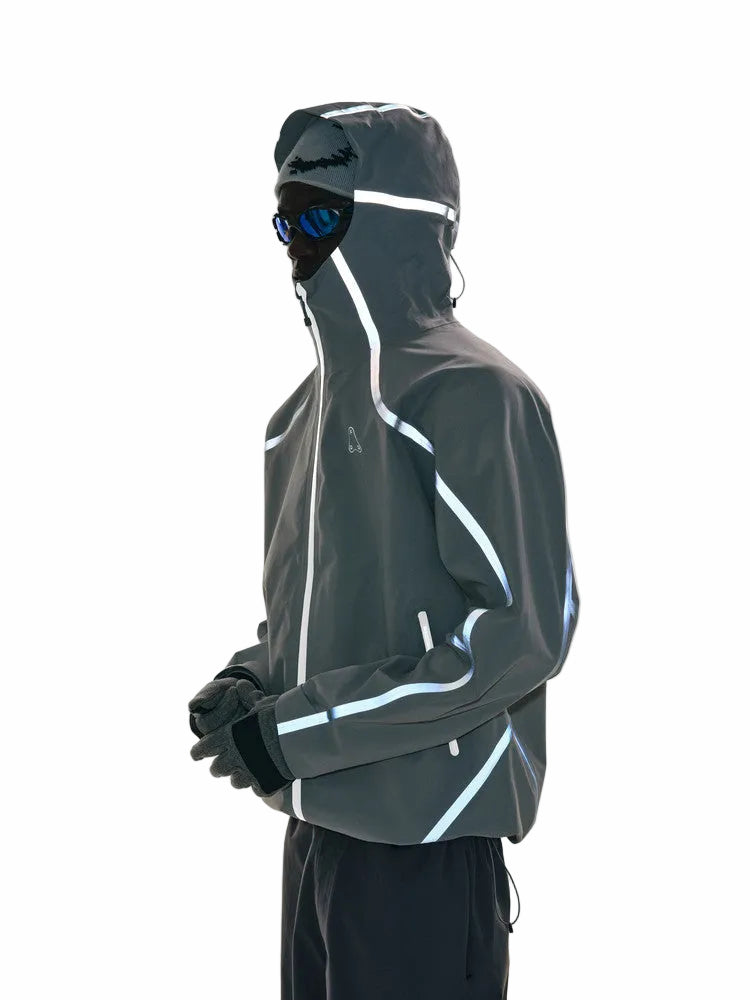 FPA 3L Outdoor Hardshell Jacket with Waterproof Breathable Technology - Light Arc Inner and Outer Seam Sealing