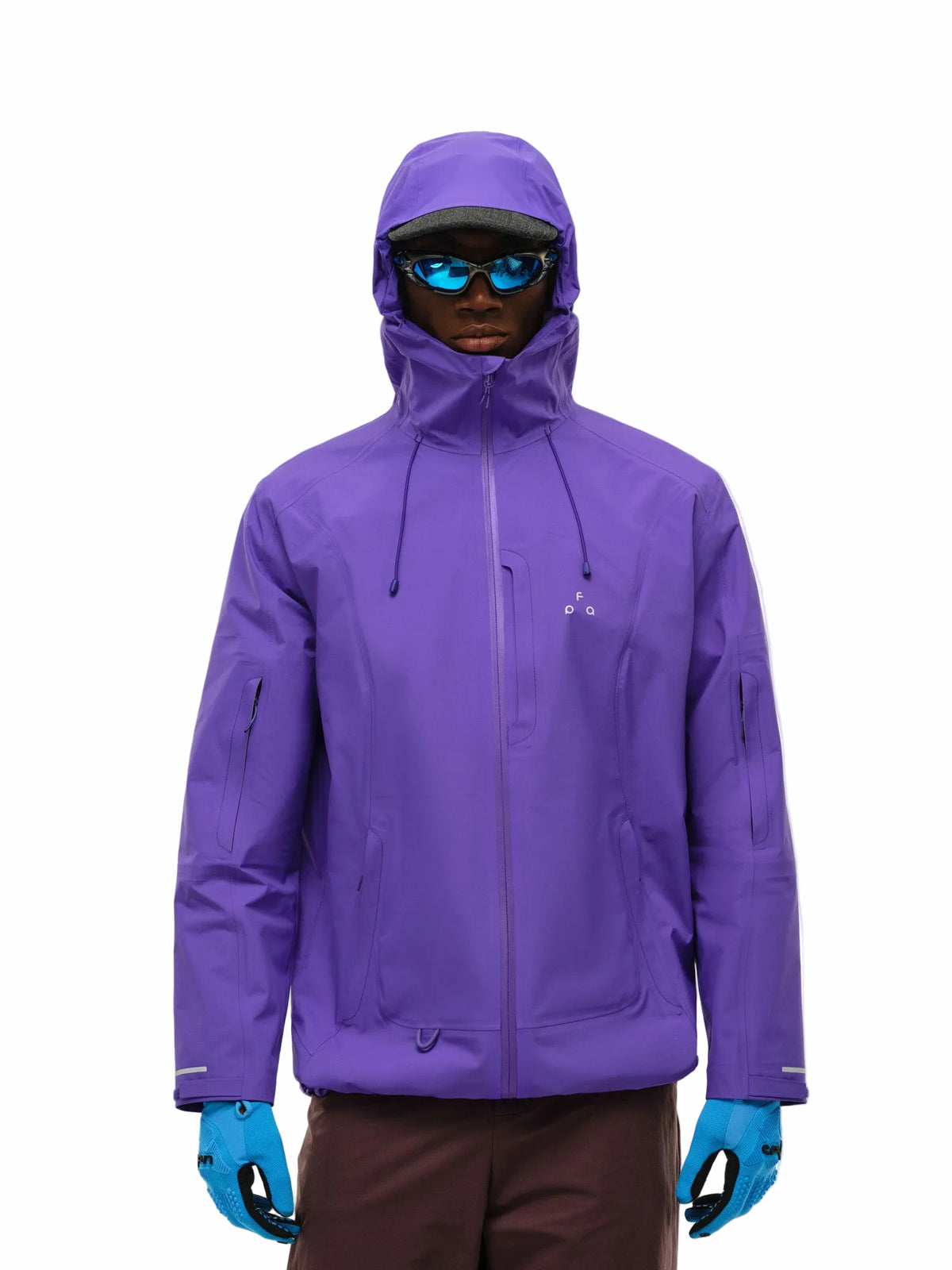 FPA Waterproof Fully Taped Seam Hiking Jacket for Outdoor Sports, Windproof, Hooded, Long Sleeve