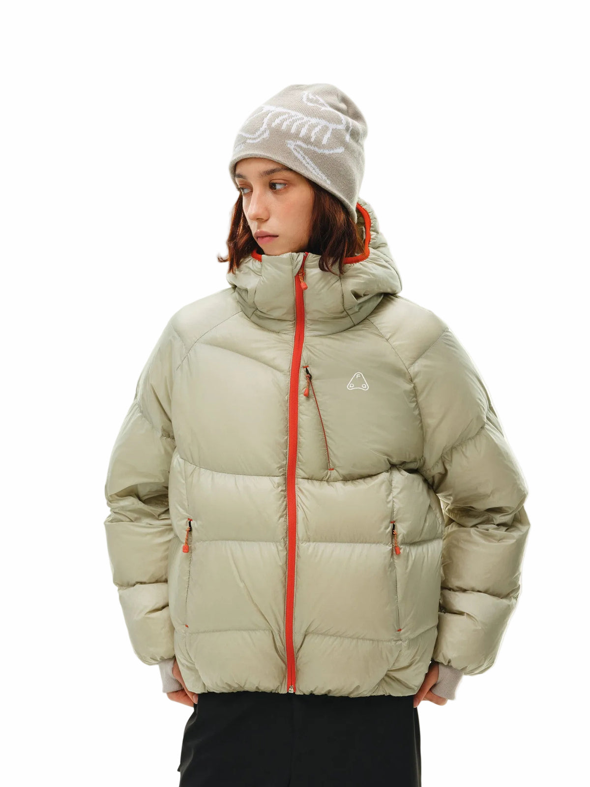 FPA 800FP 95% White Duck Down Arc Light-Transparent Down Jacket - Winter Couple's Warm Hooded Down Coat