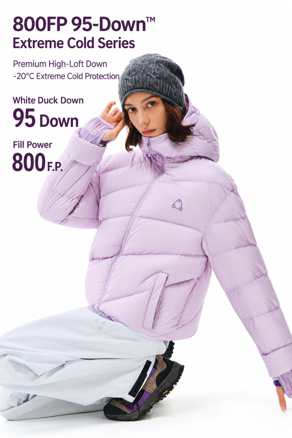 FPA800FP 95% Down Hooded Down Jacket 2026 New Winter Warm Couple Outdoor Coat