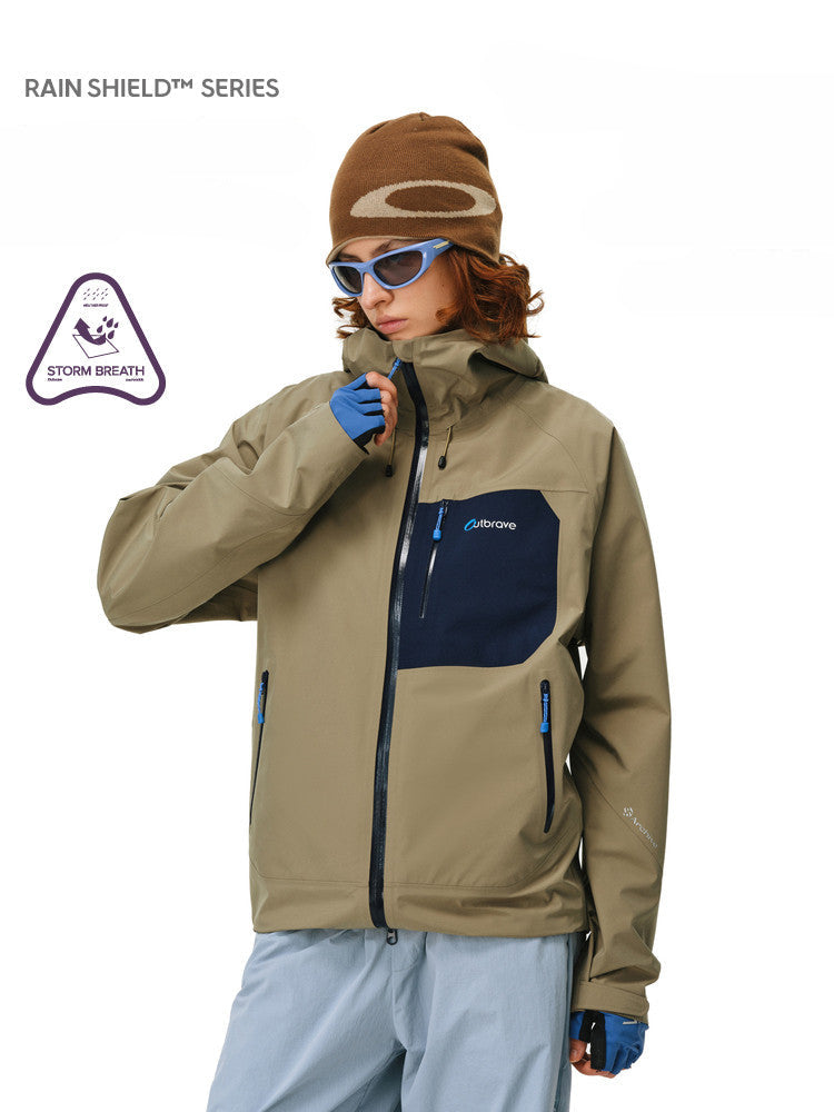 FPA Rain Shield Sealed-Seam Color-Block Hardshell Jacket – Chinese Streetwear Outdoor Sports Coat