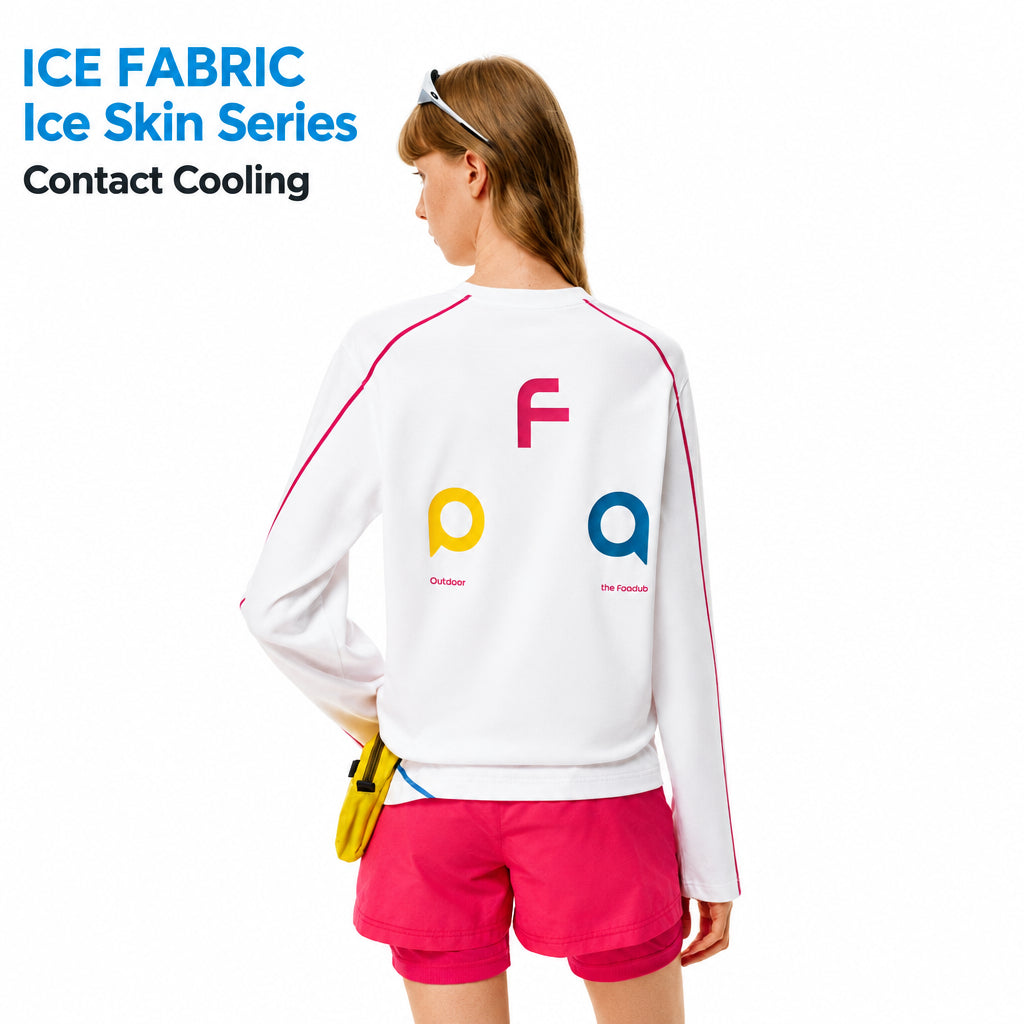 FPA Cool-Touch Dopamine Color-Block Hassu Long-Sleeve Sports T-Shirt for Outdoor Couples, Autumn Round-Neck Casual Basic Tee