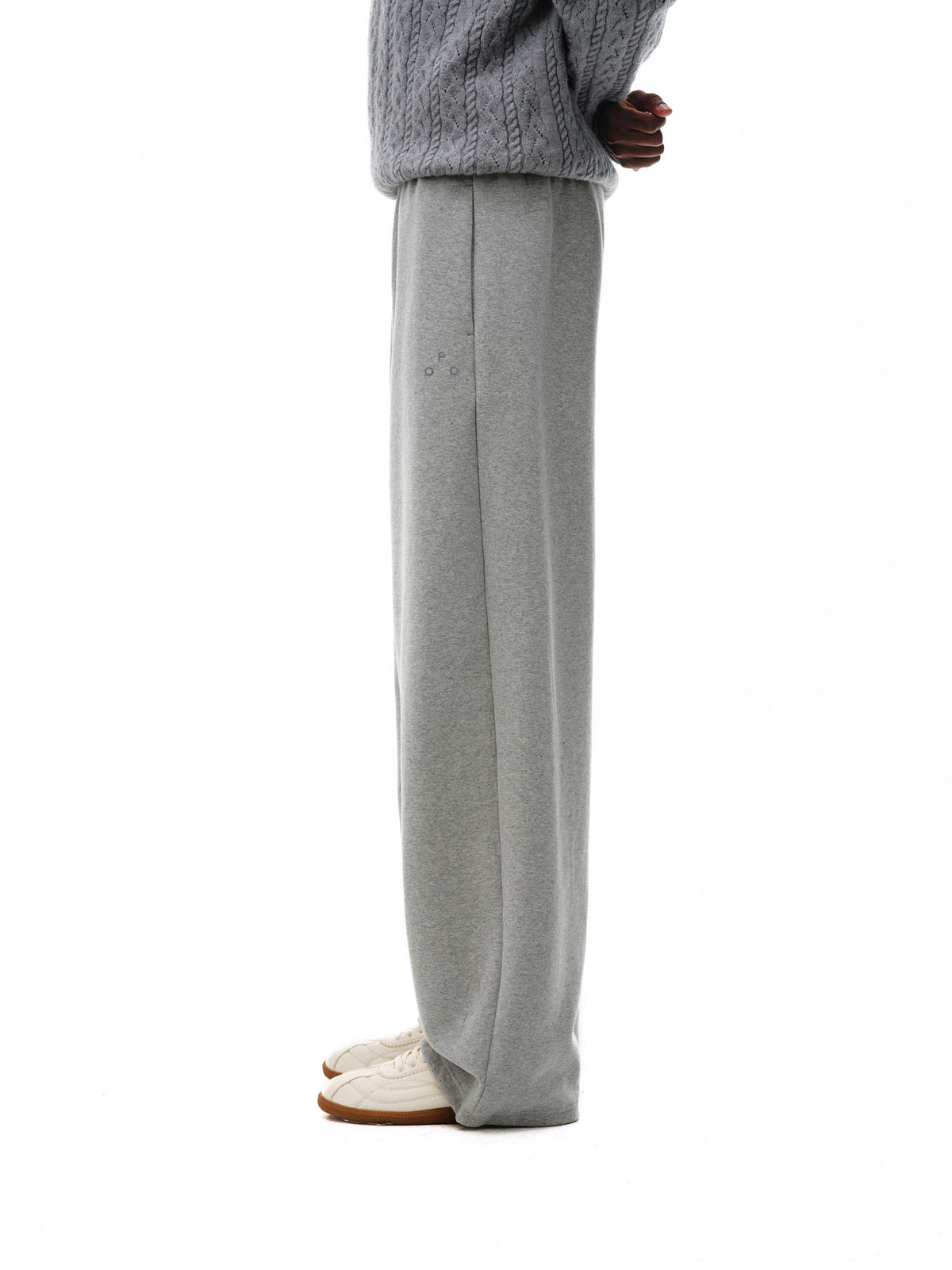 FPA Curved Sweatpants Knitted Textured Fleece Lounge Pants Straight Wide Leg Casual Basic Premium Versatile Trousers