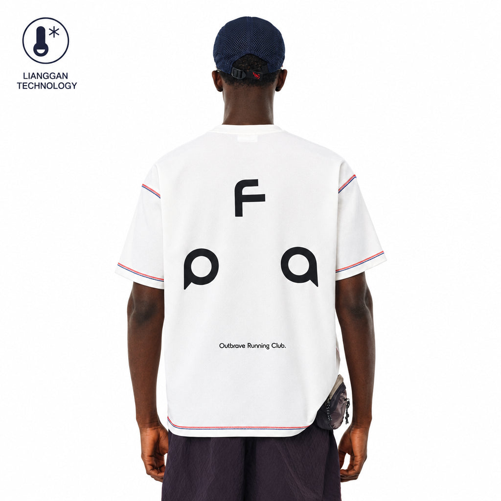 FPA Ice-Feel Cool-Touch Sports Short Sleeve T-Shirt - Summer Chinese Streetwear Unisex Round Neck Half Sleeve Tee