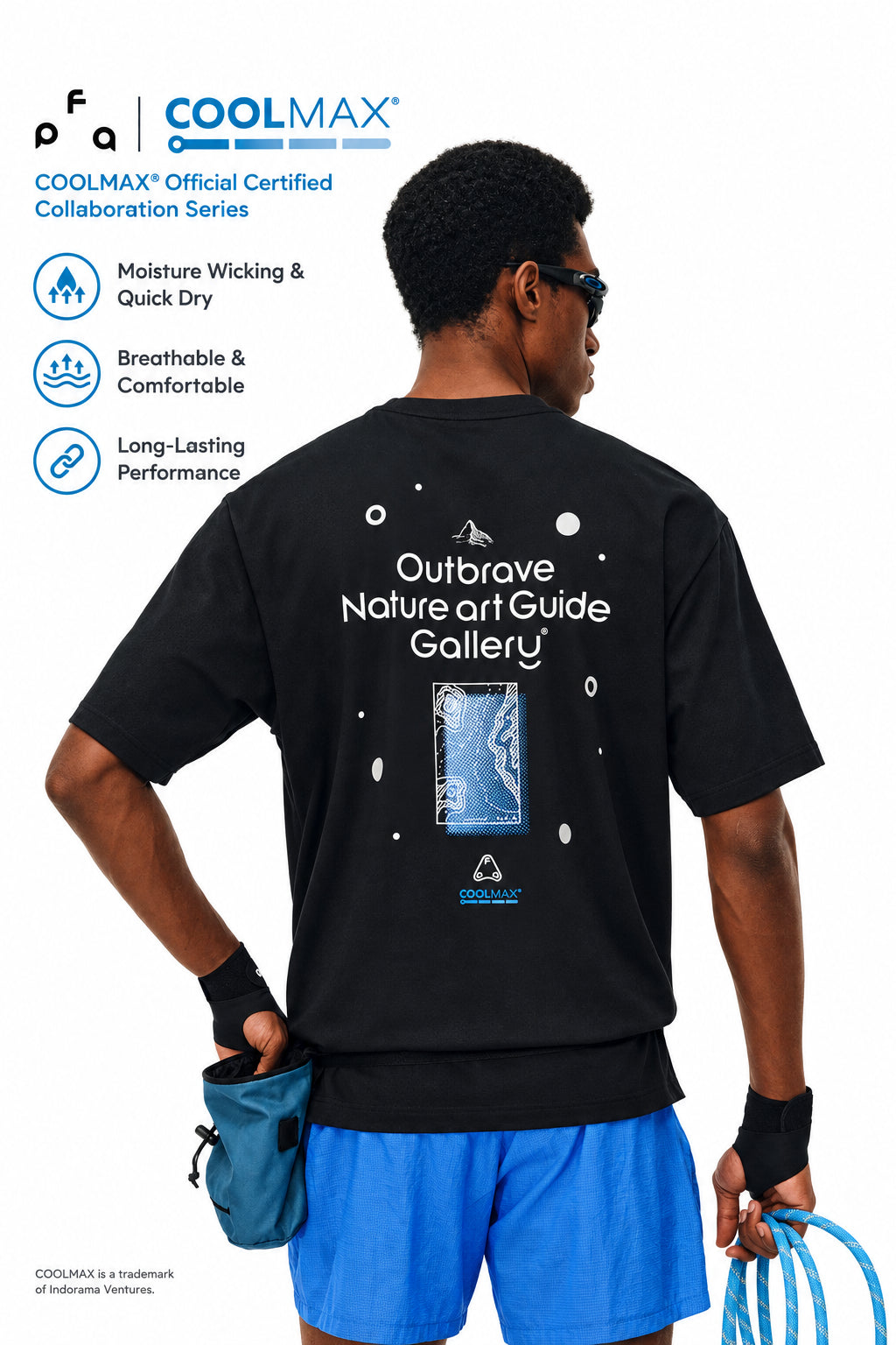 FPA Printed Reflective COOLMAX Sports Short Sleeve T-Shirt - Summer Cool Round Neck Unisex White Black Half Sleeve Tee for Men