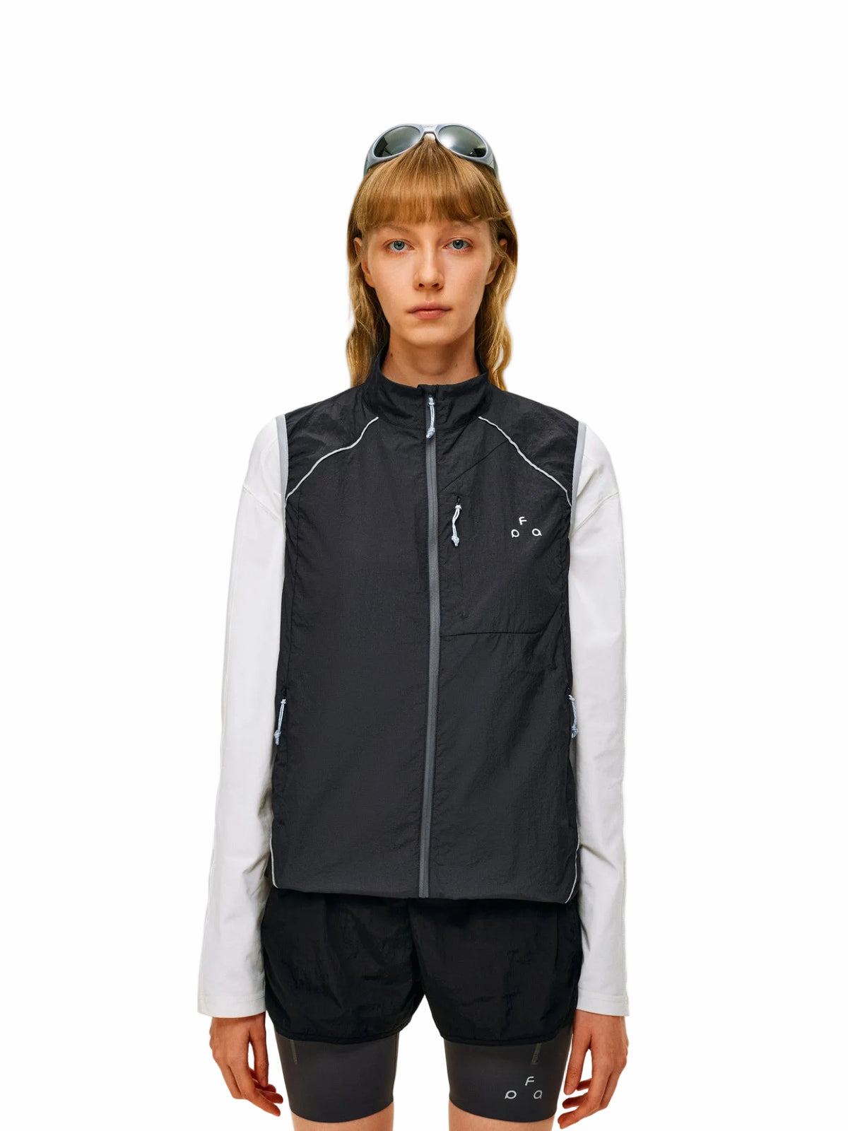 FPA Water-Repellent Sports Vest – Lightweight Summer Zip-Up Contrast Color Unisex Sleeveless Tank Top