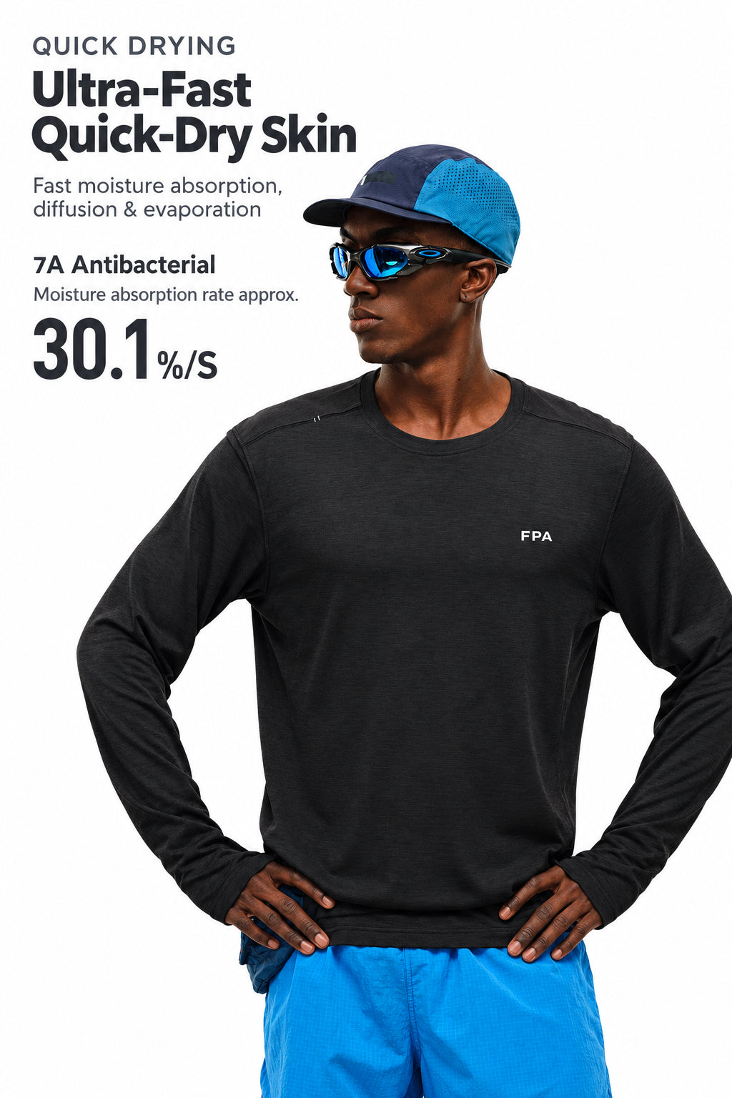 FPA Moisture-Wicking 7A Antibacterial T-Shirt 2026 New Spring Round Neck Couple Outdoor Sports Casual Long Sleeve