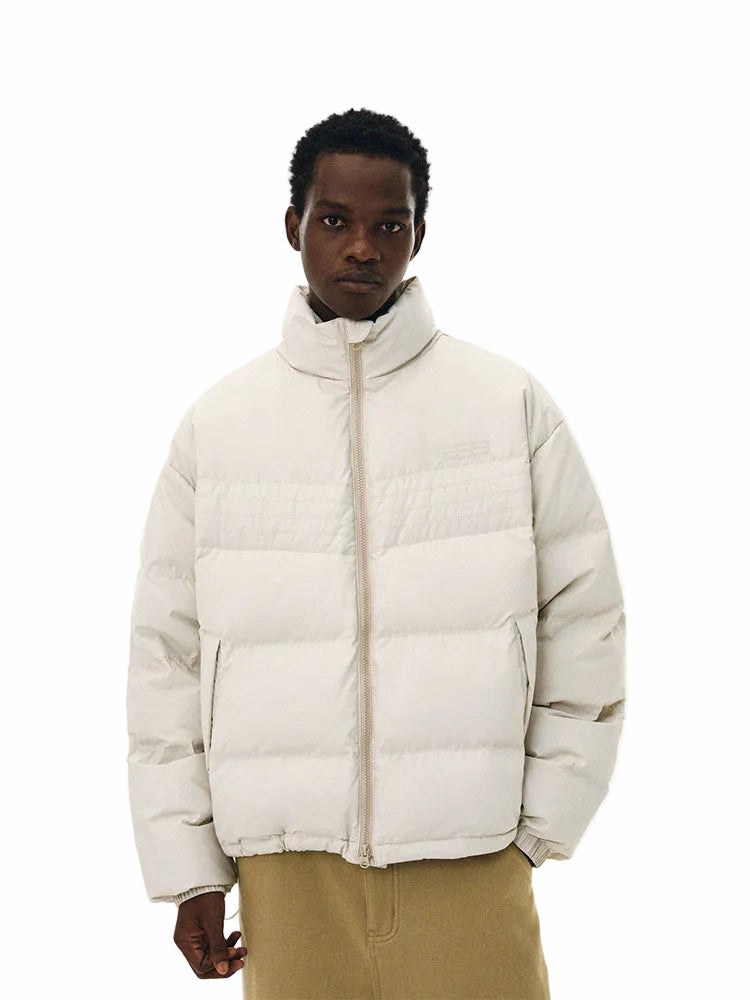 FPA Matte Four-Bar Down Jacket Winter Thick Warm Loose Stand Collar Chinese Streetwear Coat for Men