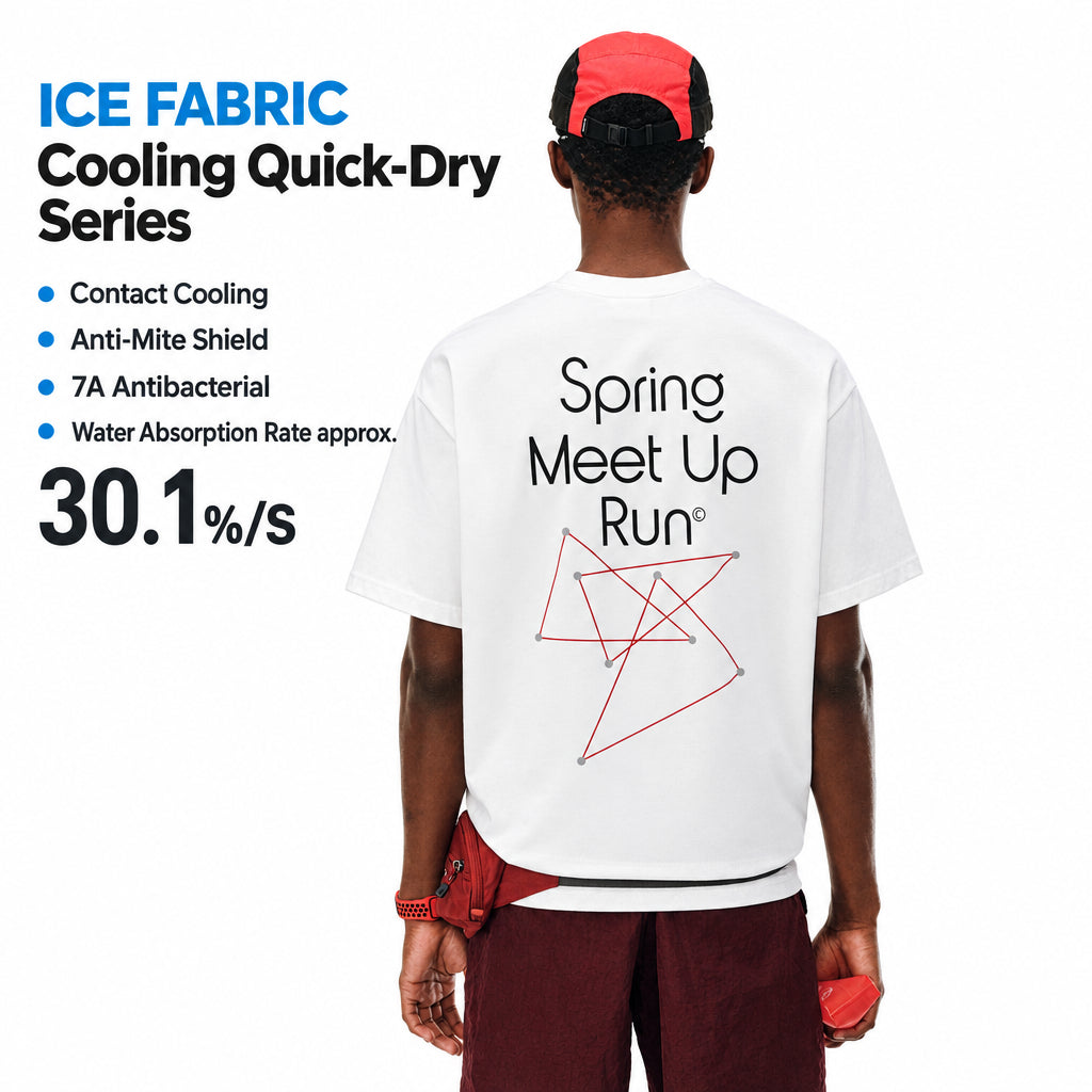 FPA Geometric Print Polka Dot Running Short Sleeve T-Shirt - Summer Outdoor Sports Quick-Dry Cool Touch Couple Half Sleeve Tee