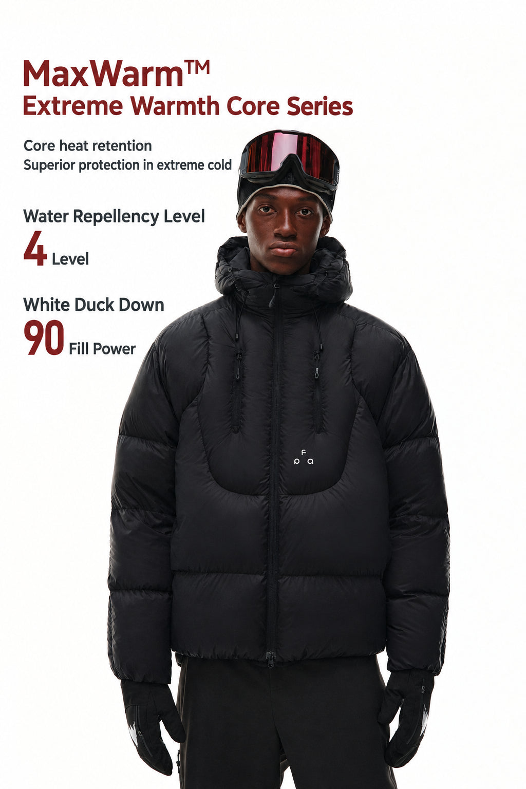FPA Double-Zip Hooded Down Jacket 2026 New Winter Couple Warm High-End Down Coat