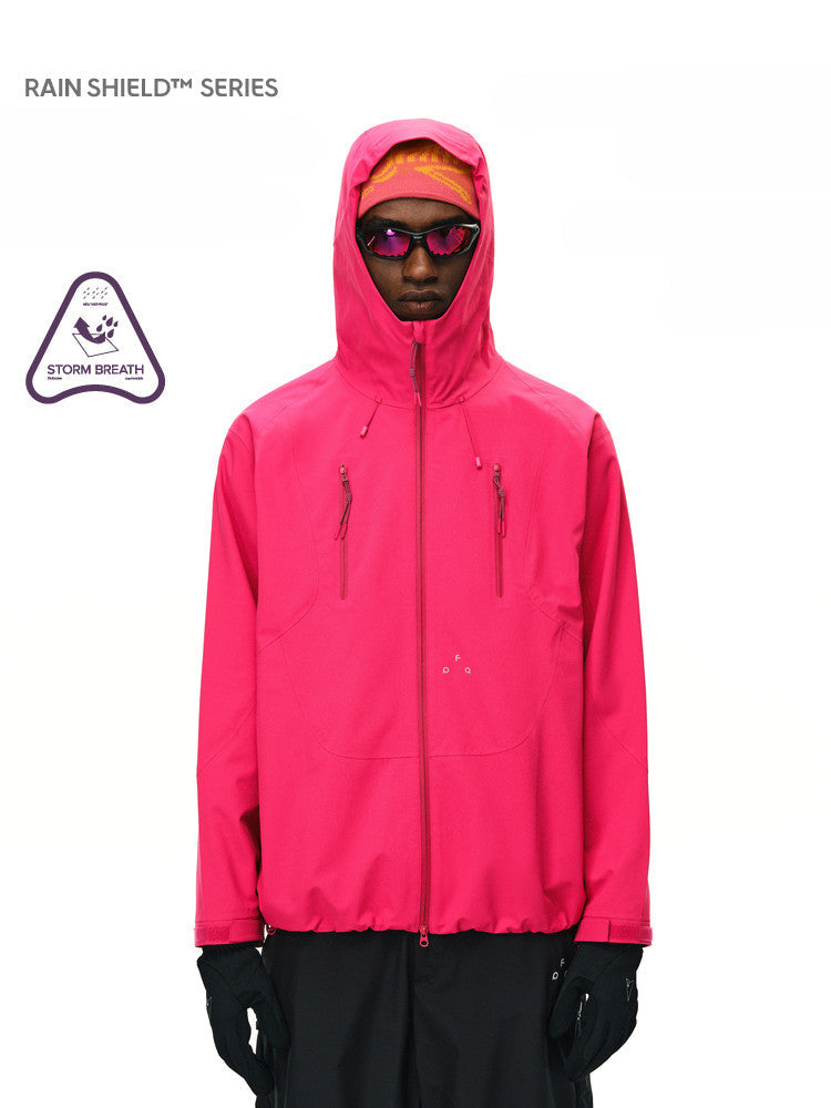 FPA Rain Shield Sealed-Seam Outdoor Moisture-Wicking Double-Zip Hiking Jacket for Men and Women