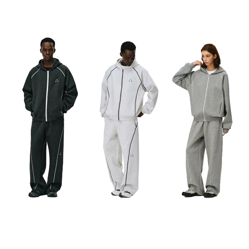 FPA Hasu Line Cardigan Hoodie / Skin-Friendly Drape Air-Layer Sweatpants