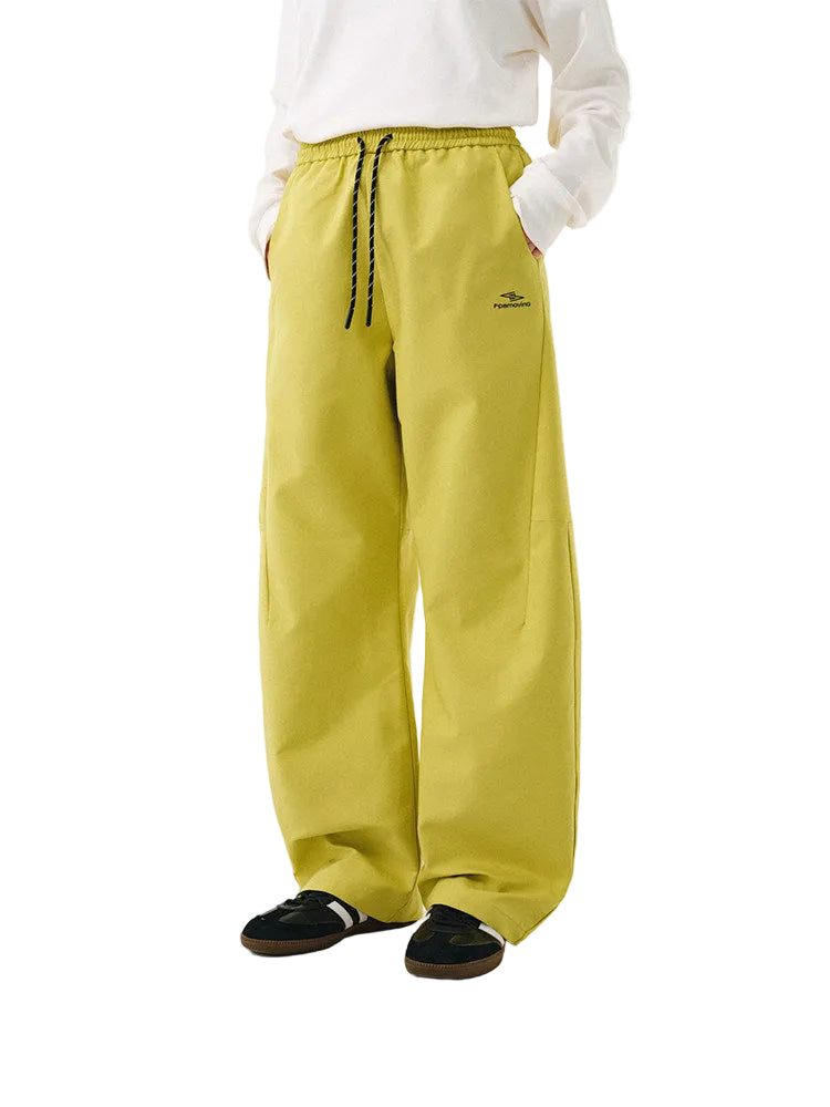 FPA Water-Repellent Outdoor Curved-Leg Pants – Chinese Streetwear Trendy Loose Drawstring Wide-Leg Casual Long Pants for Men