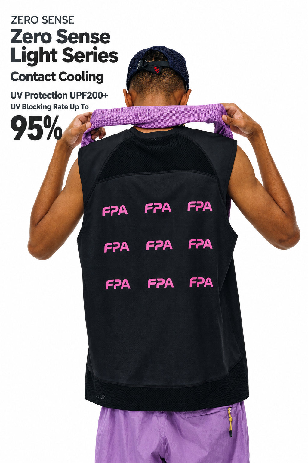 FPA Cool-Touch Textured Athletic Vest – Quick-Dry Basketball & Gym Round Neck Sleeveless T-Shirt for Men (Couple Style)